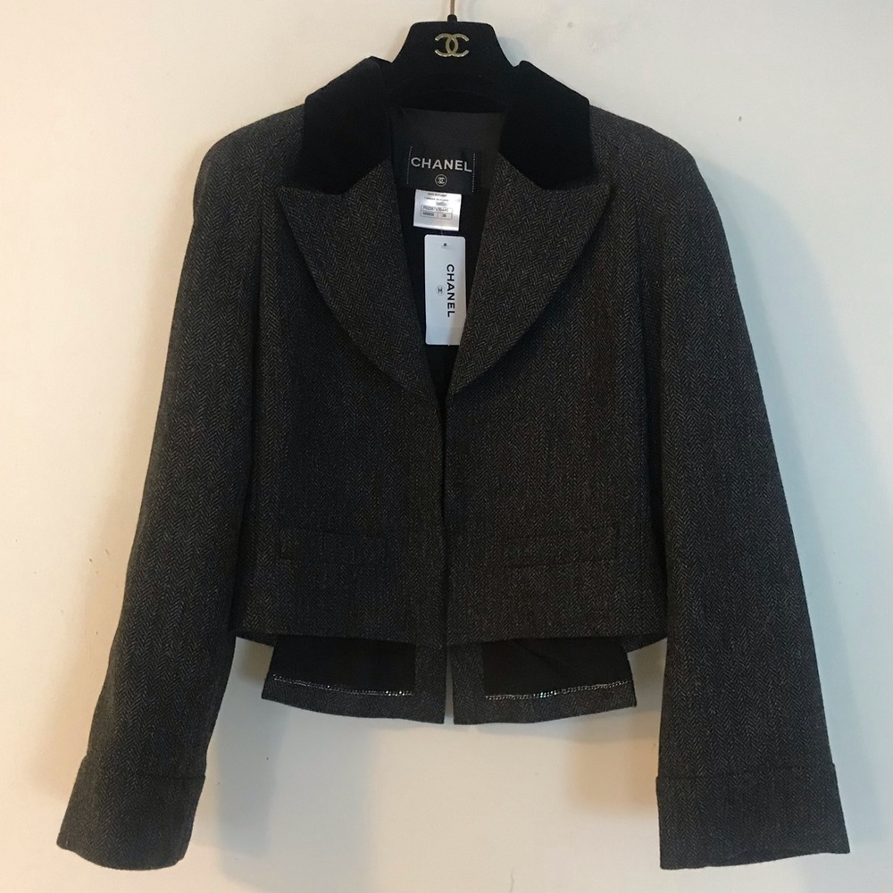 CHANEL Cropped Gray Jacket FR38 / US6 - Picture 8 of 16